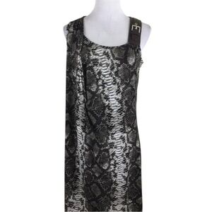 Michael Kors Sleeveless Dress Snakeskin Print Size Small
